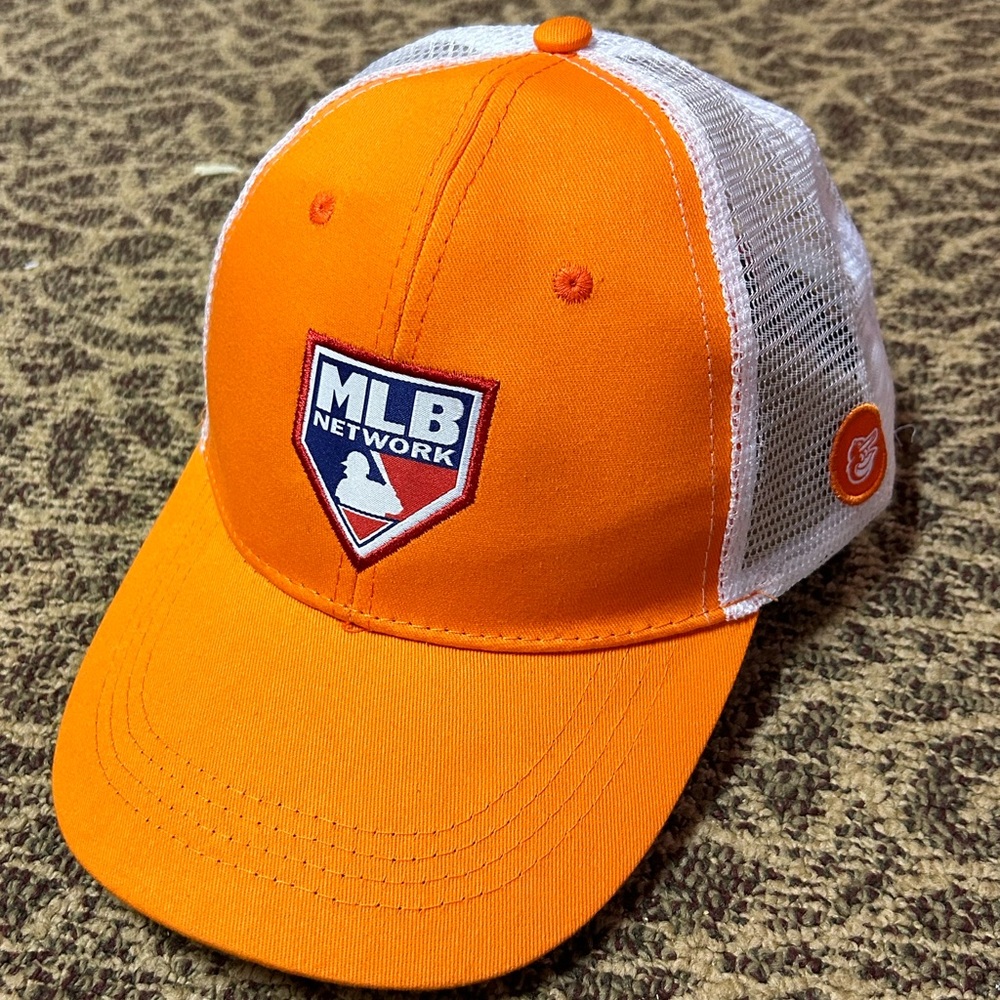 Orange and White Baltimore Orioles MLB Network Cap